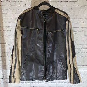 Men’s Machine Type Field Apparel Faux Leather Coat